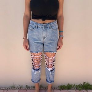 LF rope boyfriend jeans
